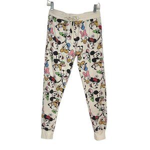 Disney Mickey Mouse Sweatpants Joggers Retro Mickey and Friends Sz Juniors S 3/5
